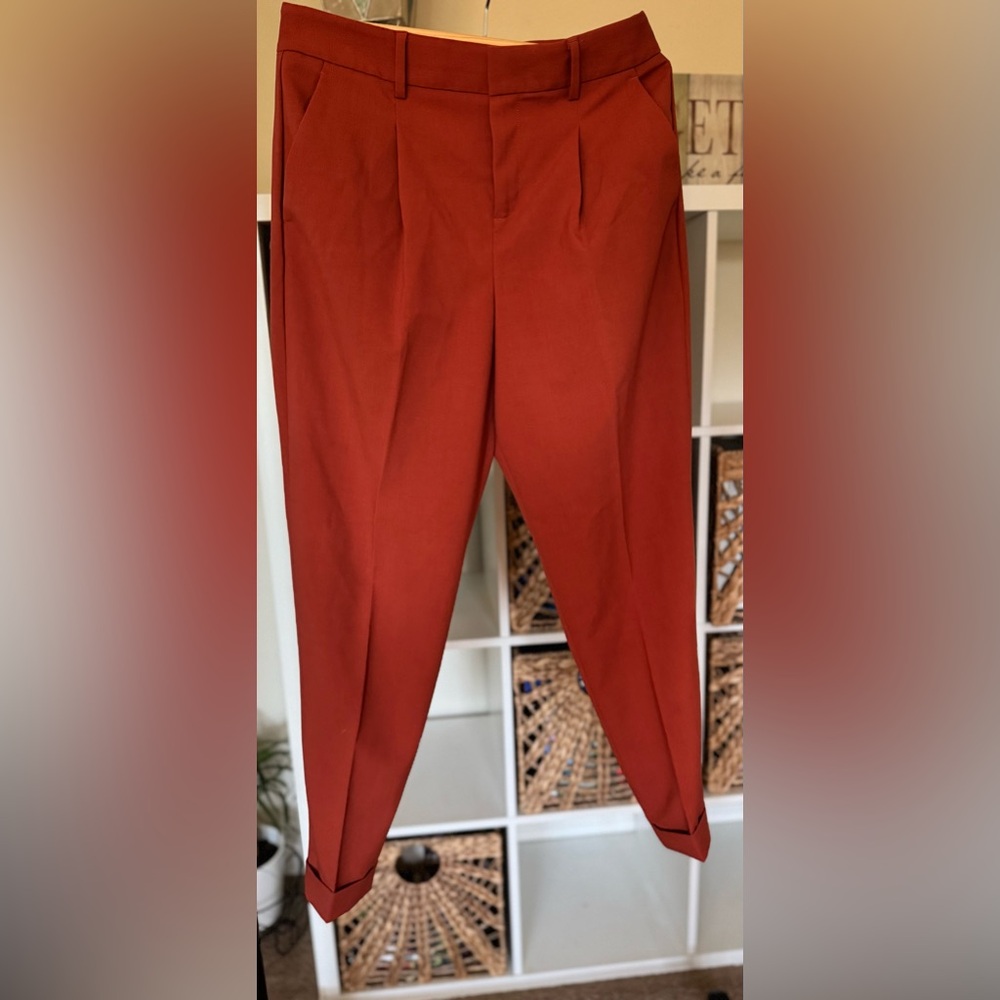 Banana Republic Orange Tapered Cropped Leg Pants